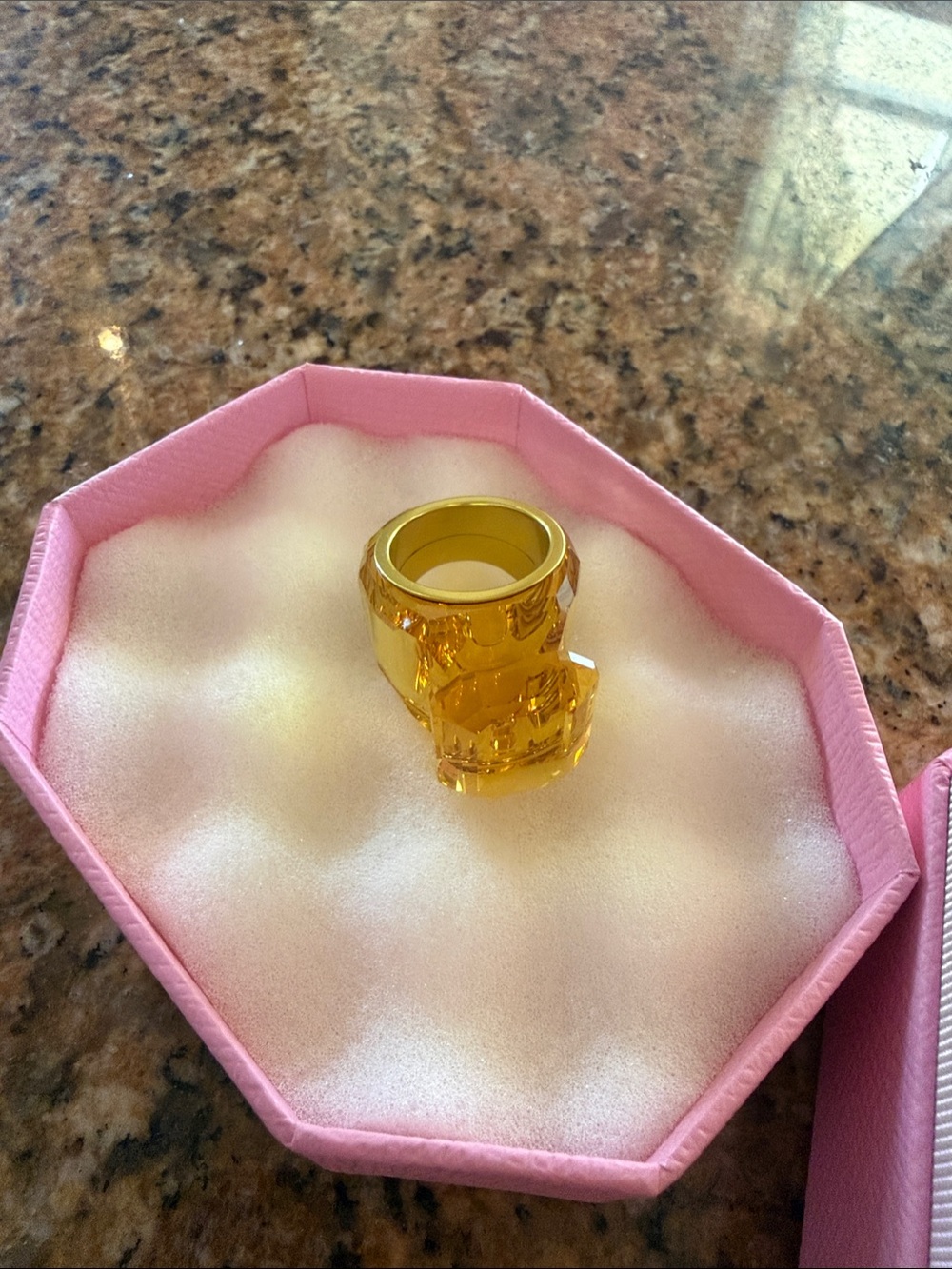 Swarovski Yellow Crystal Statement Ring